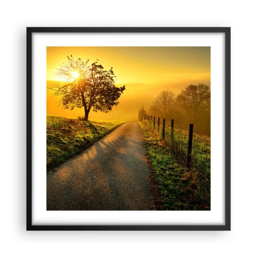 Plakat w czarnej ramie - Miodne popołudnie - 50x50 cm