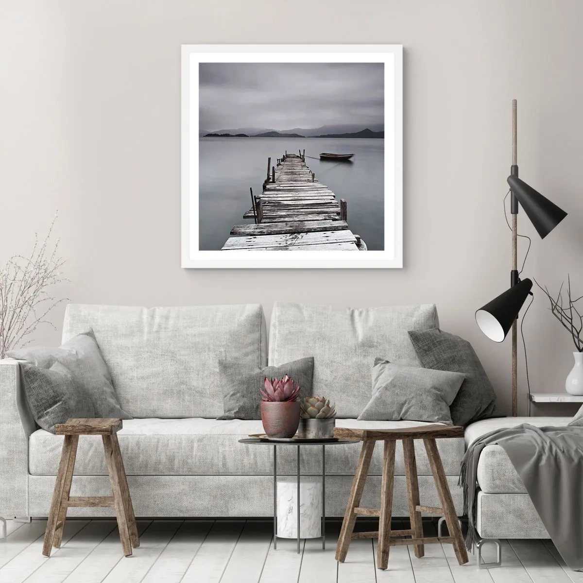 Plakat w białej ramie - Jutro możesz ruszać - 30x30 cm