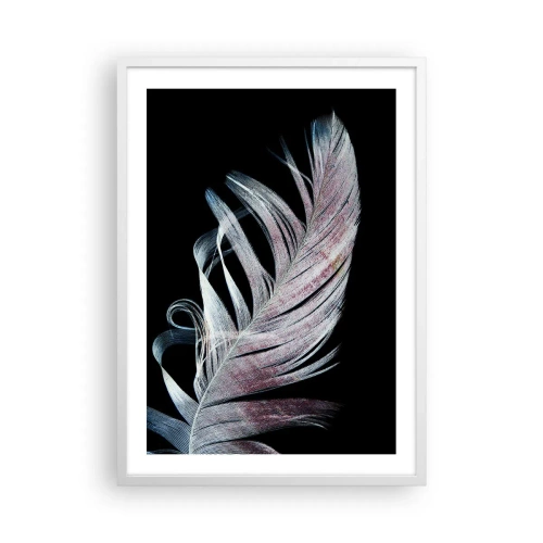 Plakat w białej ramie - Pomyśl o dotyku - 50x70 cm