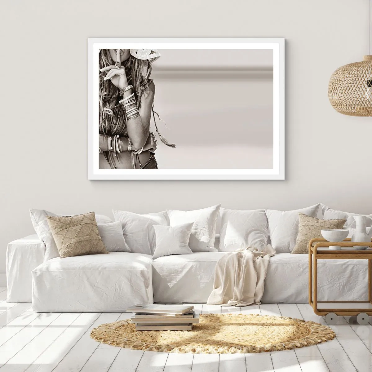 Plakat w białej ramie - Jak to dziewczyna - 50x40 cm