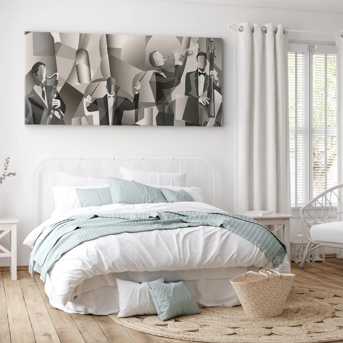 Obraz na płótnie - W przestrzeni dźwięków - 90x30 cm