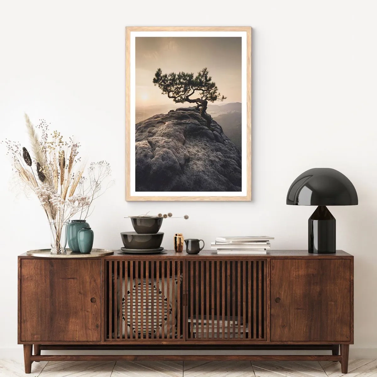 Plakat w ramie jasny dąb - Życie zawsze zwycięża - 70x100 cm