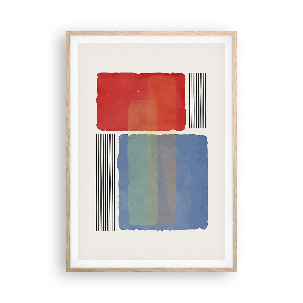 Plakat w ramie jasny dąb - Duch i litera geometrii - 70x100 cm