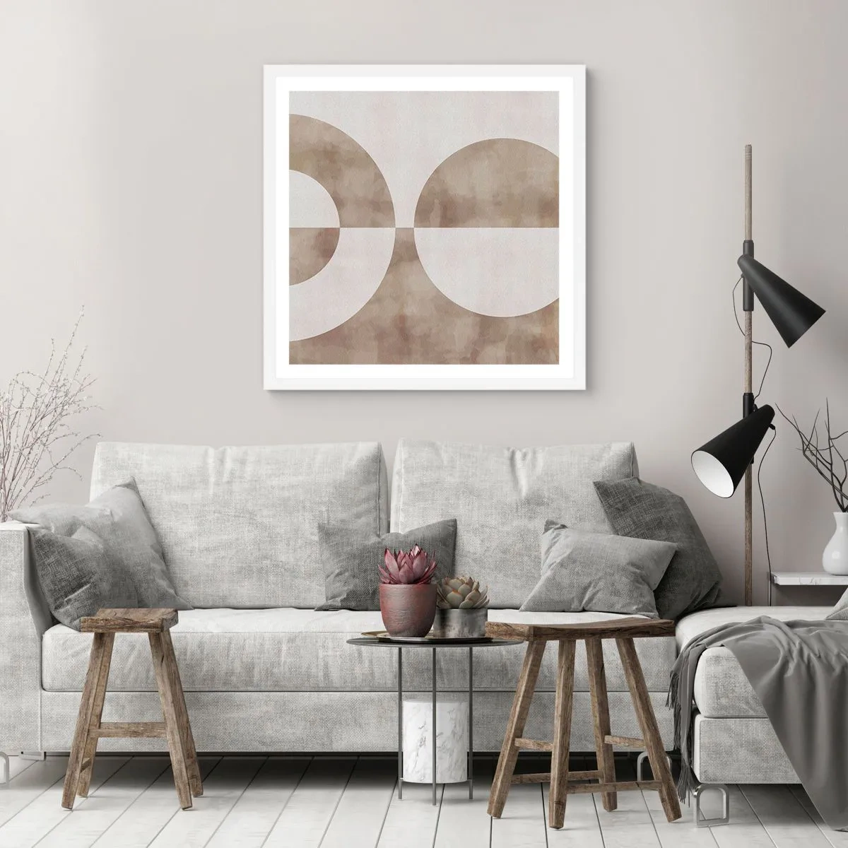 Plakat w białej ramie - Podobieństwa i różnice - 60x60 cm