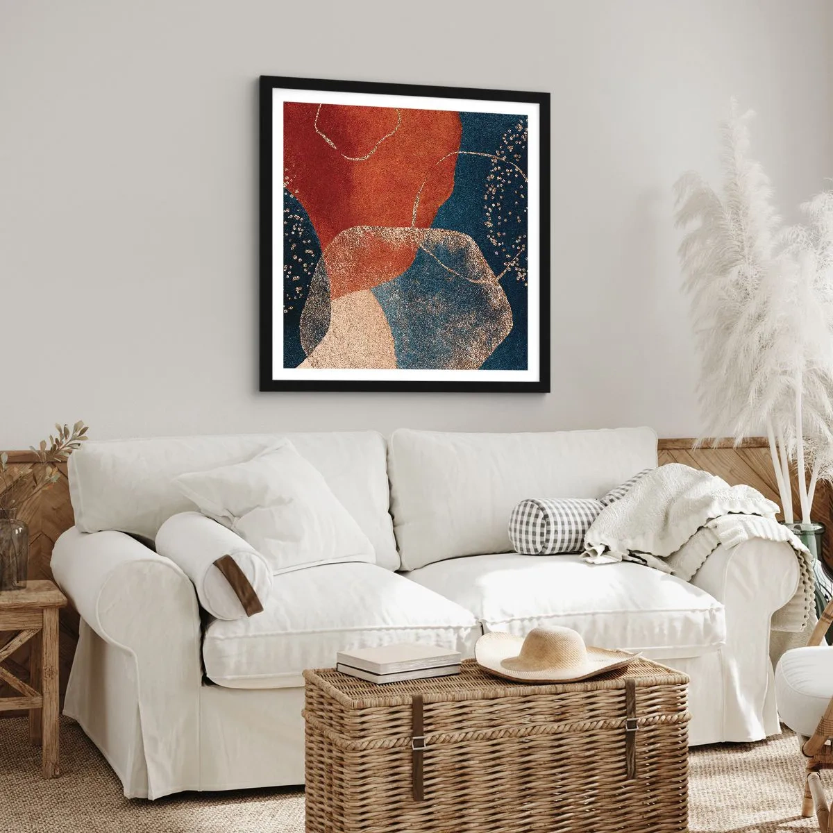 Plakat w czarnej ramie - Lekkość bytu - 50x50 cm