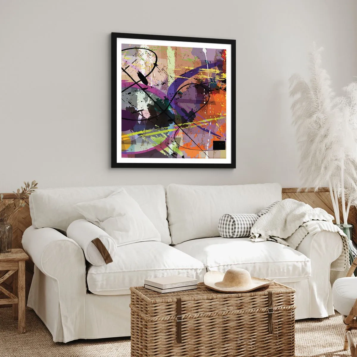 Plakat w czarnej ramie - Można wprost lub naokoło - 60x60 cm