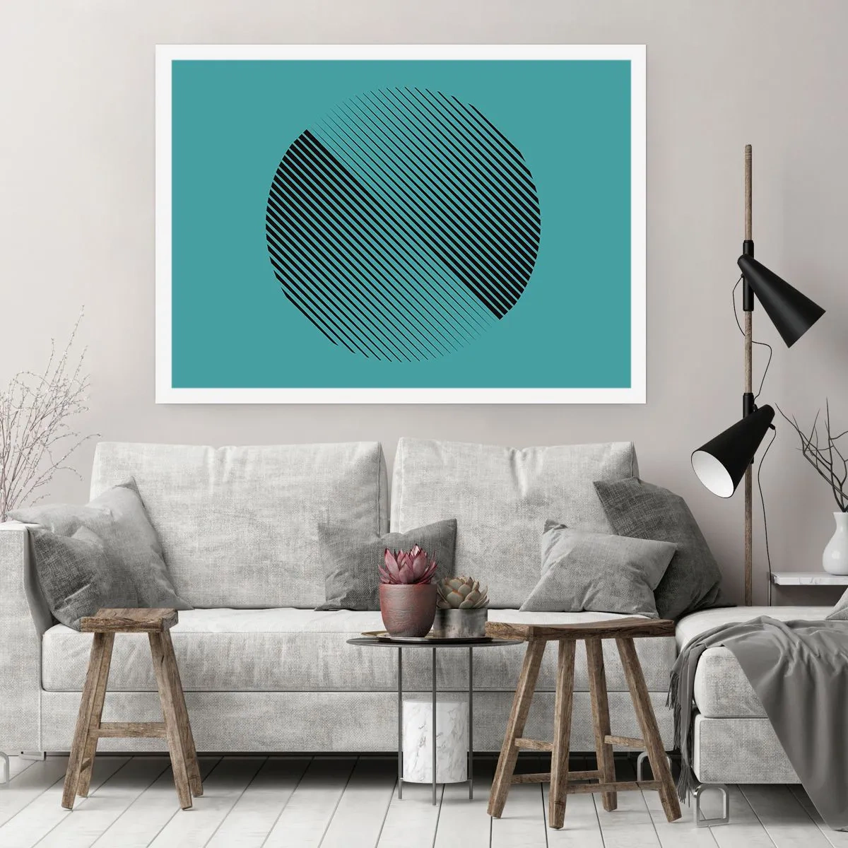 Plakat - Koło – geometryczna wariacja - 70x50 cm