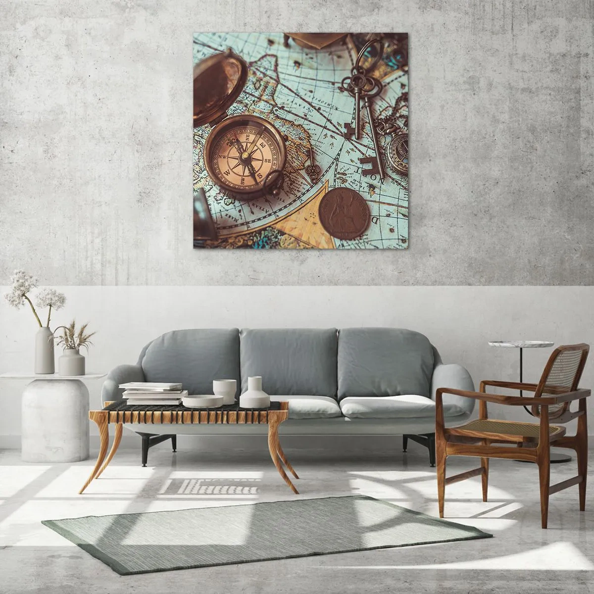 Obraz na szkle - Dla poszukiwacza przygód - 70x70 cm