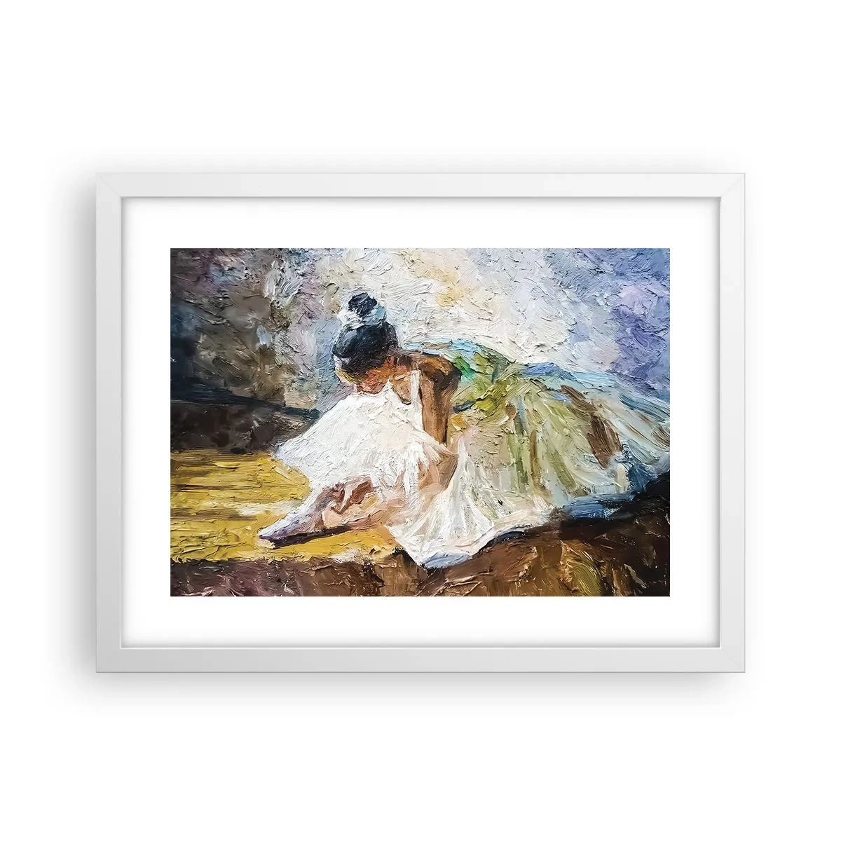 Plakat w białej ramie - Z obrazu Degasa - 40x30 cm