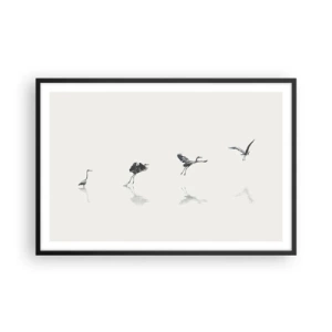 Plakat w czarnej ramie - Cztery proste kroki - 91x61 cm