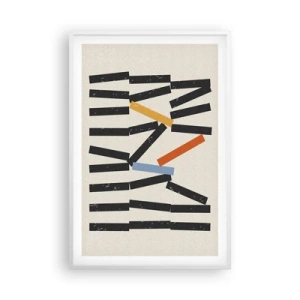 Plakat w białej ramie - Domino – kompozycja - 61x91 cm