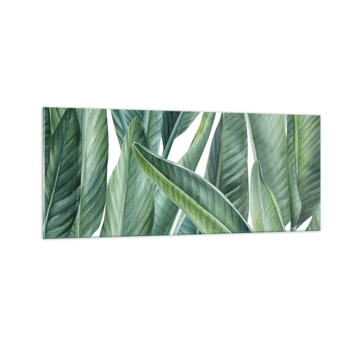 Obraz na szkle - Zieleń sama w sobie - 100x40 cm