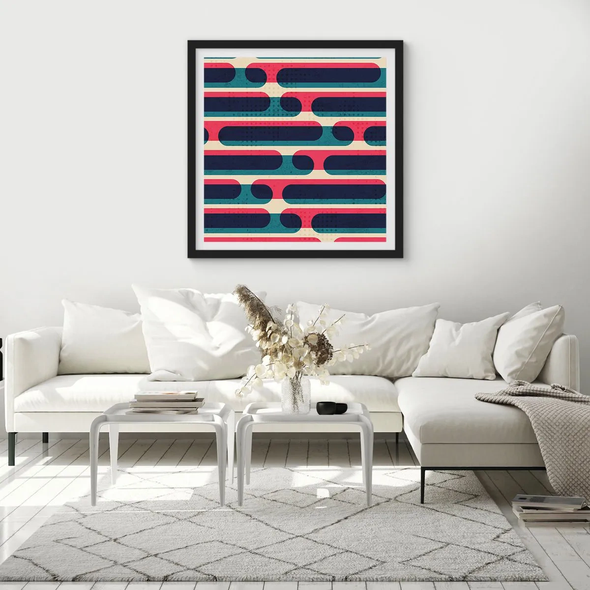 Plakat w czarnej ramie - W głąb i do przodu - 30x30 cm