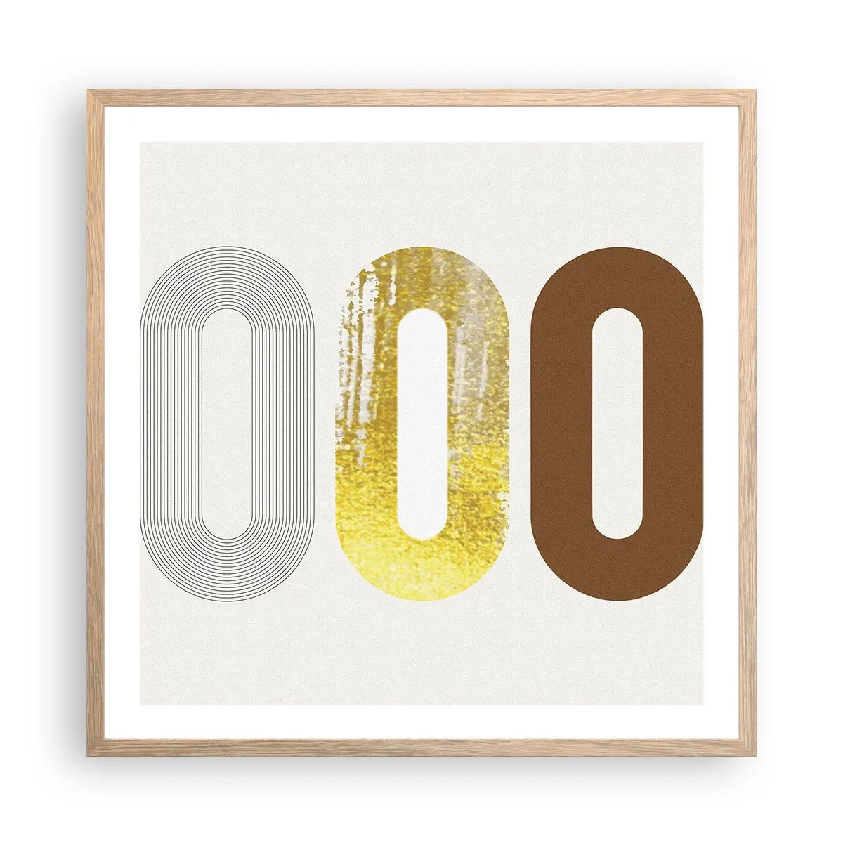 Plakat w ramie jasny dąb - Ooo! - 60x60 cm
