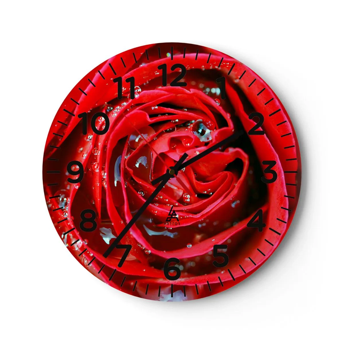 Zegar ścienny - W kroplach rosy - 30x30 cm