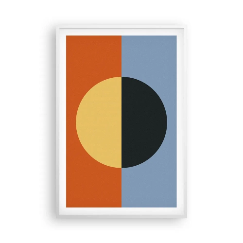 Plakat w białej ramie - Kompozycja ciepła i chłodu - 61x91 cm