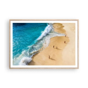 Plakat w ramie jasny dąb - A potem słońce, plaża… - 100x70 cm