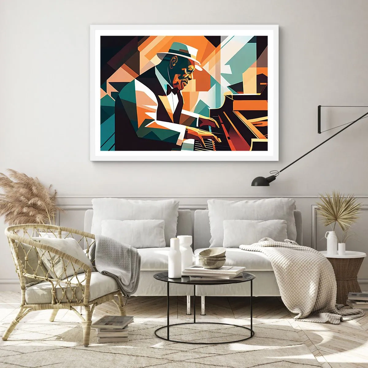 Plakat w białej ramie - Cały ten jazz - 100x70 cm