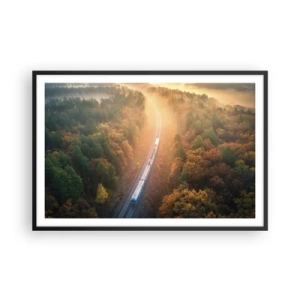 Plakat w czarnej ramie - Jesienna podróż - 91x61 cm