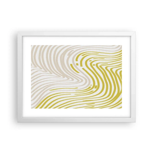Plakat w białej ramie - Kompozycja z łagodnym ugięciem - 40x30 cm