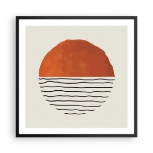 Plakat w czarnej ramie - W japońskim klimacie - 60x60 cm