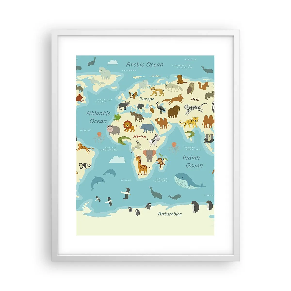 Plakat w białej ramie - Dobrzy sąsiedzi - 40x50 cm