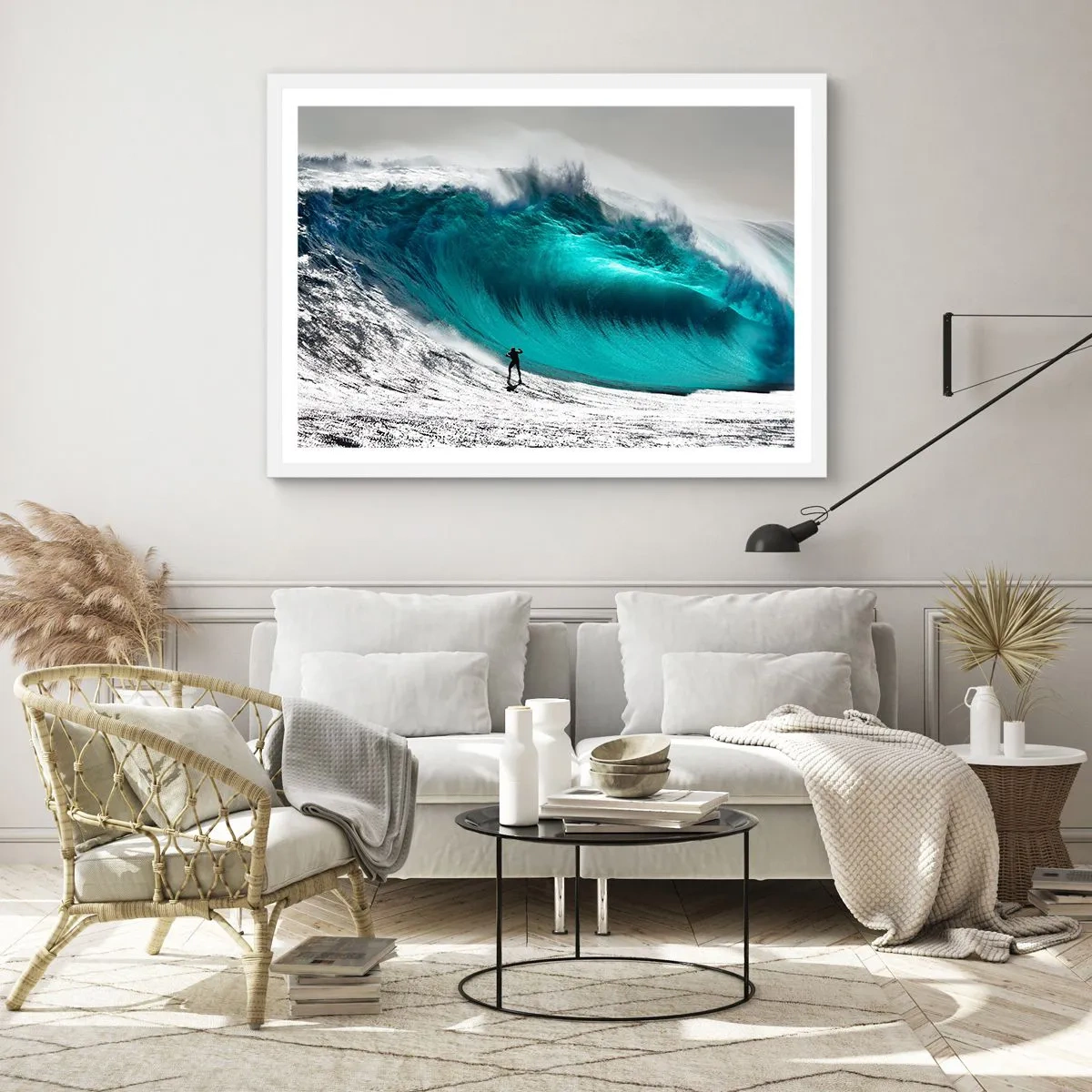 Plakat w białej ramie - Wyzwanie przyjęte - 40x30 cm