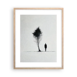 Plakat w ramie jasny dąb - Wszyscy wędrujemy - 40x50 cm