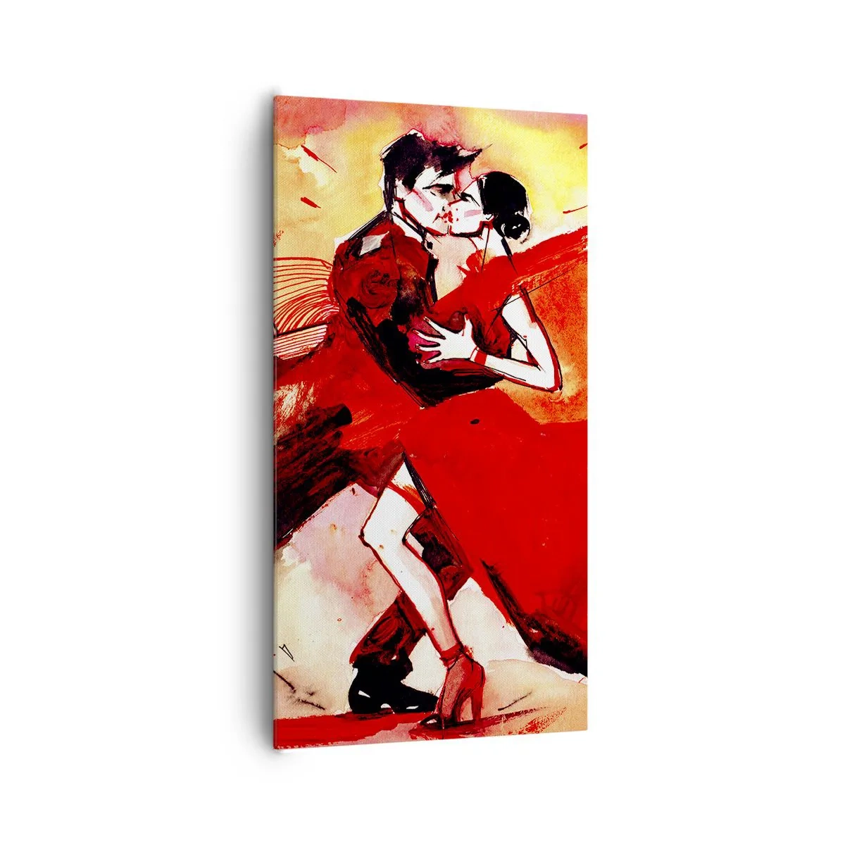 Obraz na płótnie - Purpurowy rytm namiętności - 65x120 cm