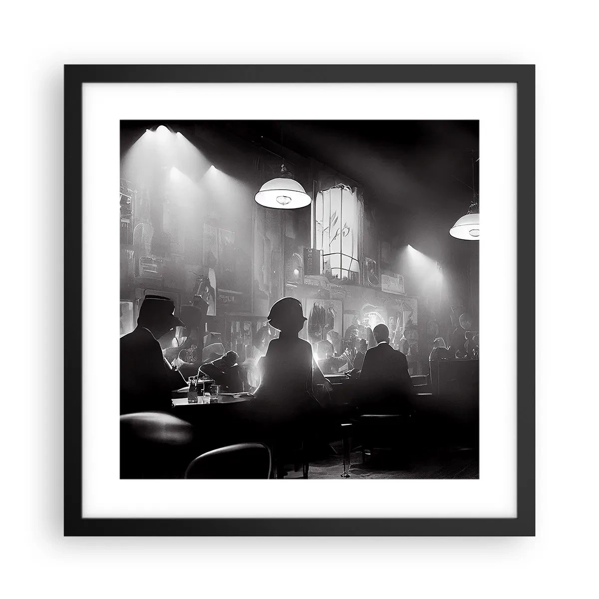 Plakat w czarnej ramie - W jazzowym klimacie - 40x40 cm