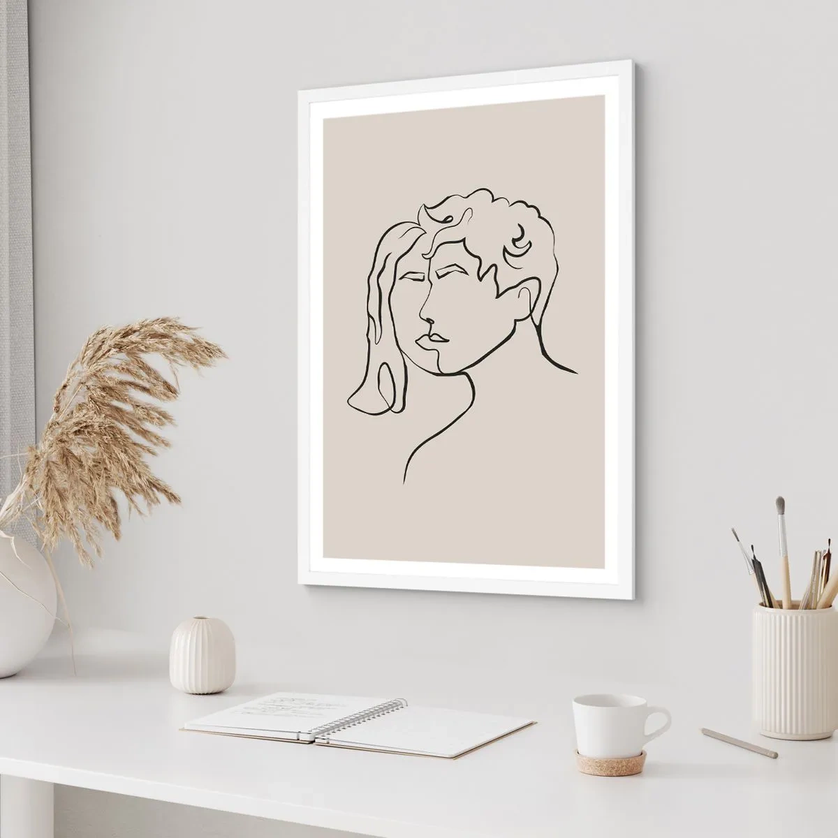 Plakat w białej ramie - I stała się jedność - 30x40 cm