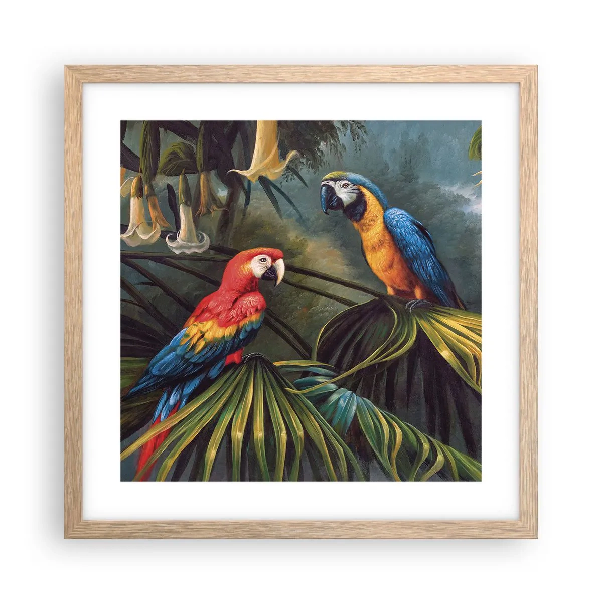 Plakat w ramie jasny dąb - Romantyzm w tropikach - 40x40 cm