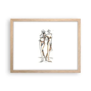 Plakat w ramie jasny dąb - Studium wdzięku - 40x30 cm