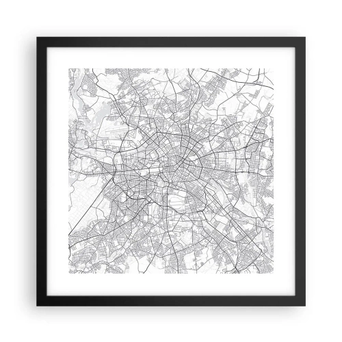 Plakat w czarnej ramie - Kwiat Berlina - 40x40 cm