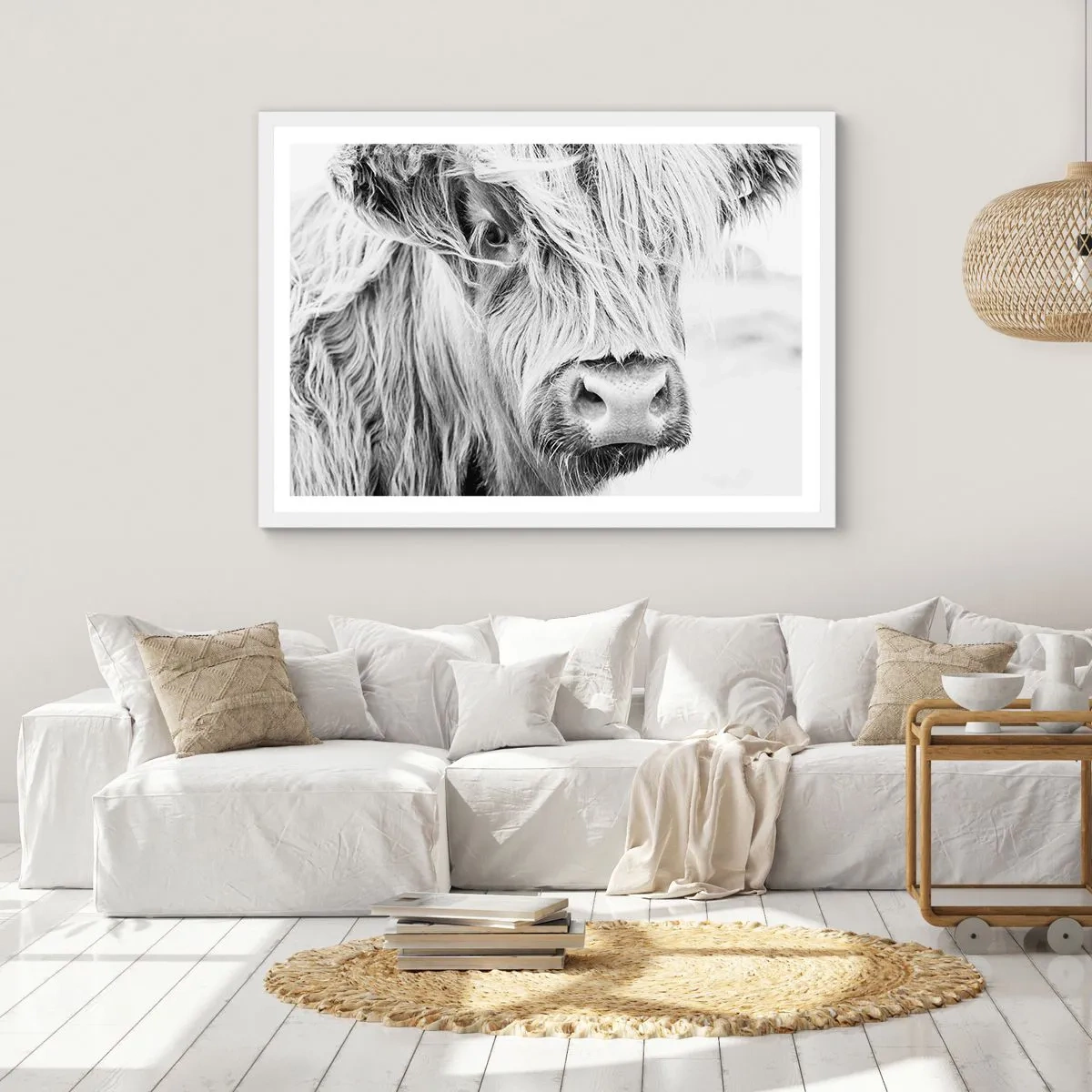 Plakat w białej ramie - Szkocka dzikość - 40x30 cm