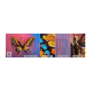 Fototapeta Próbka Premium Canvas - Klejnot natury - Motyl, Sztuka, Malarstwo - 100x30 cm