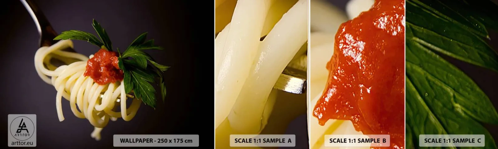 Fototapeta Próbka Standard Eco - Smakowity kęs - Gastronomia, Spaghetti, Włochy - 100x30 cm