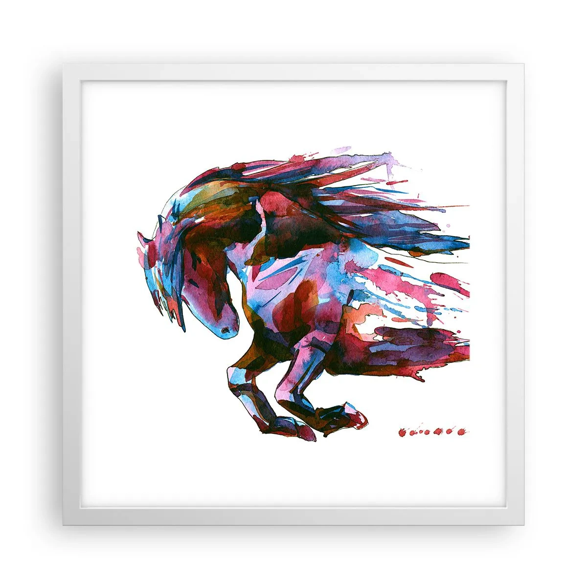 Plakat w białej ramie - W uniesieniu - 40x40 cm