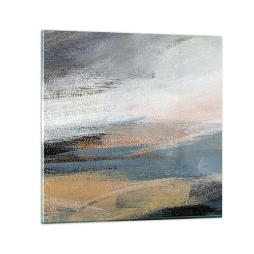 Obraz na szkle - Abstrakcja: pejzaż północny - 30x30 cm