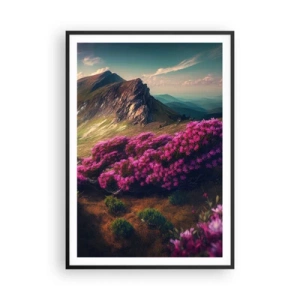 Plakat w czarnej ramie - Lato w górach - 70x100 cm