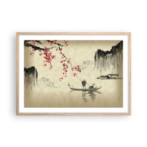 Plakat w ramie jasny dąb - W kraju kwitnącej wiśni - 70x50 cm