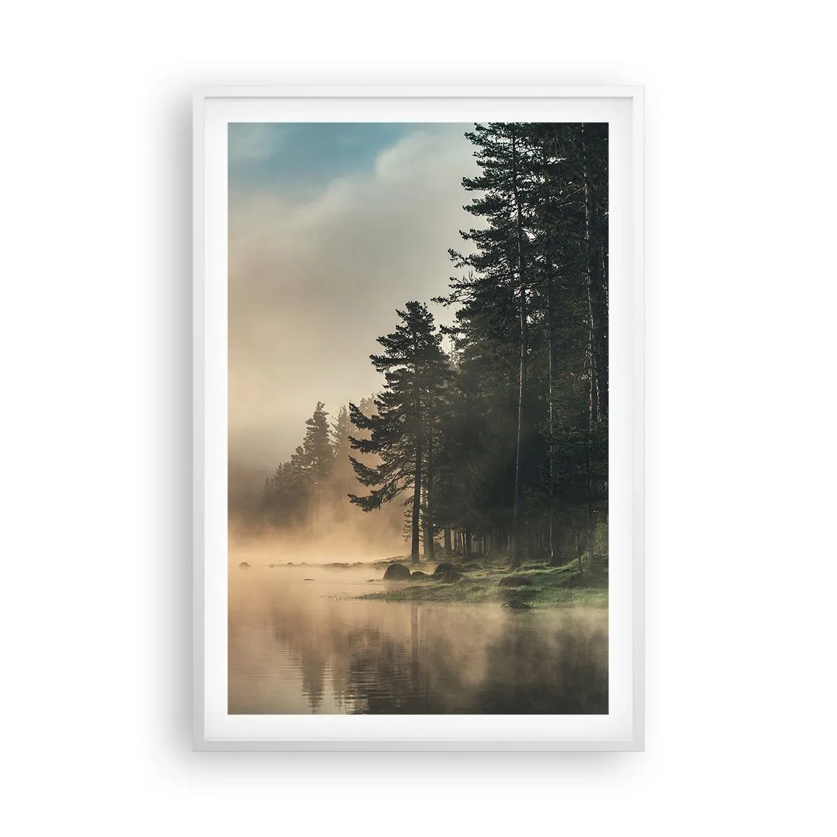 Plakat w białej ramie - Narodziny dnia - 61x91 cm