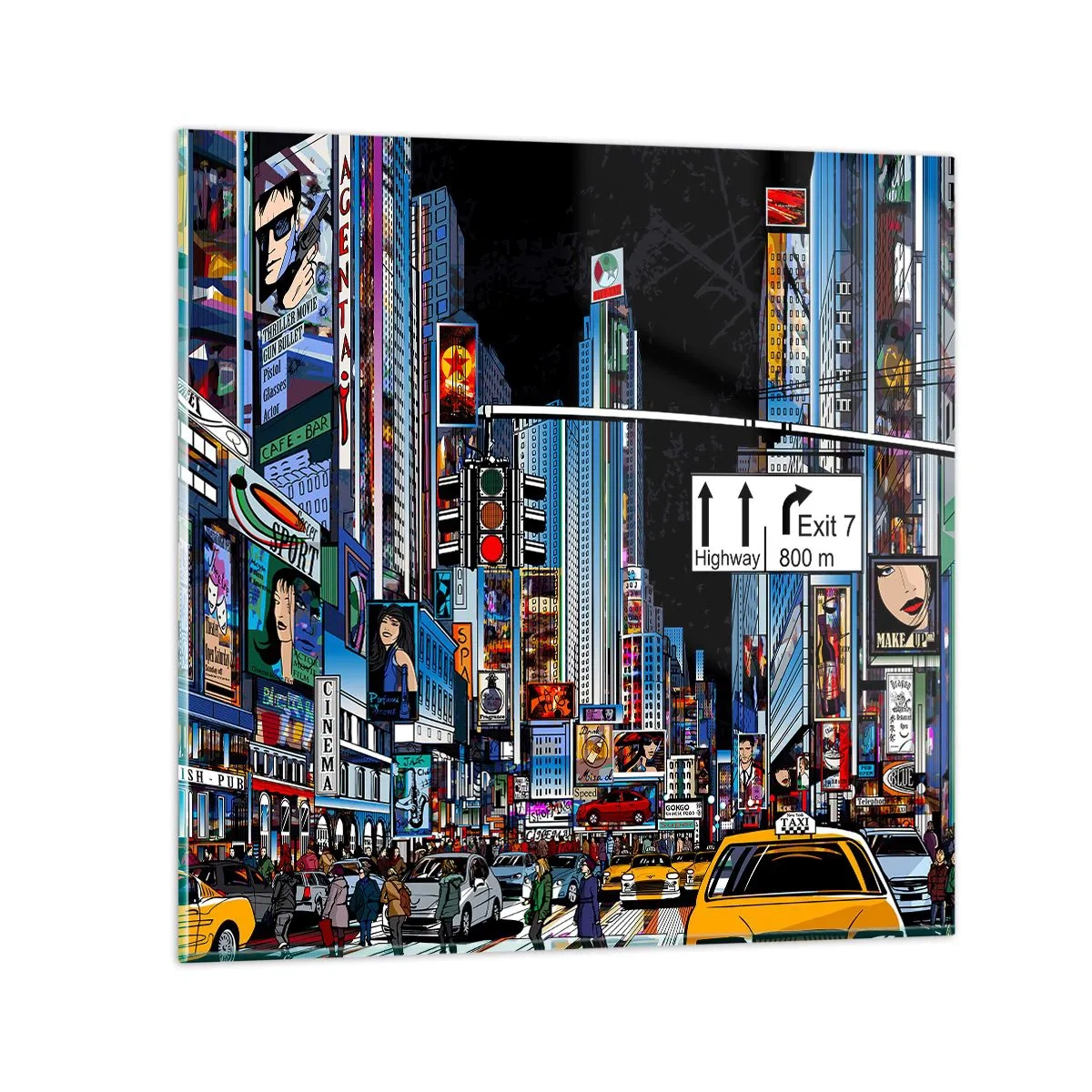 Obraz na szkle - Komiksowa wielka noc - 40x40 cm