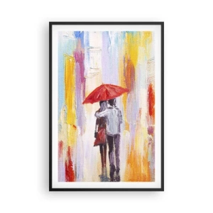 Plakat w czarnej ramie - Niech pada dalej - 61x91 cm