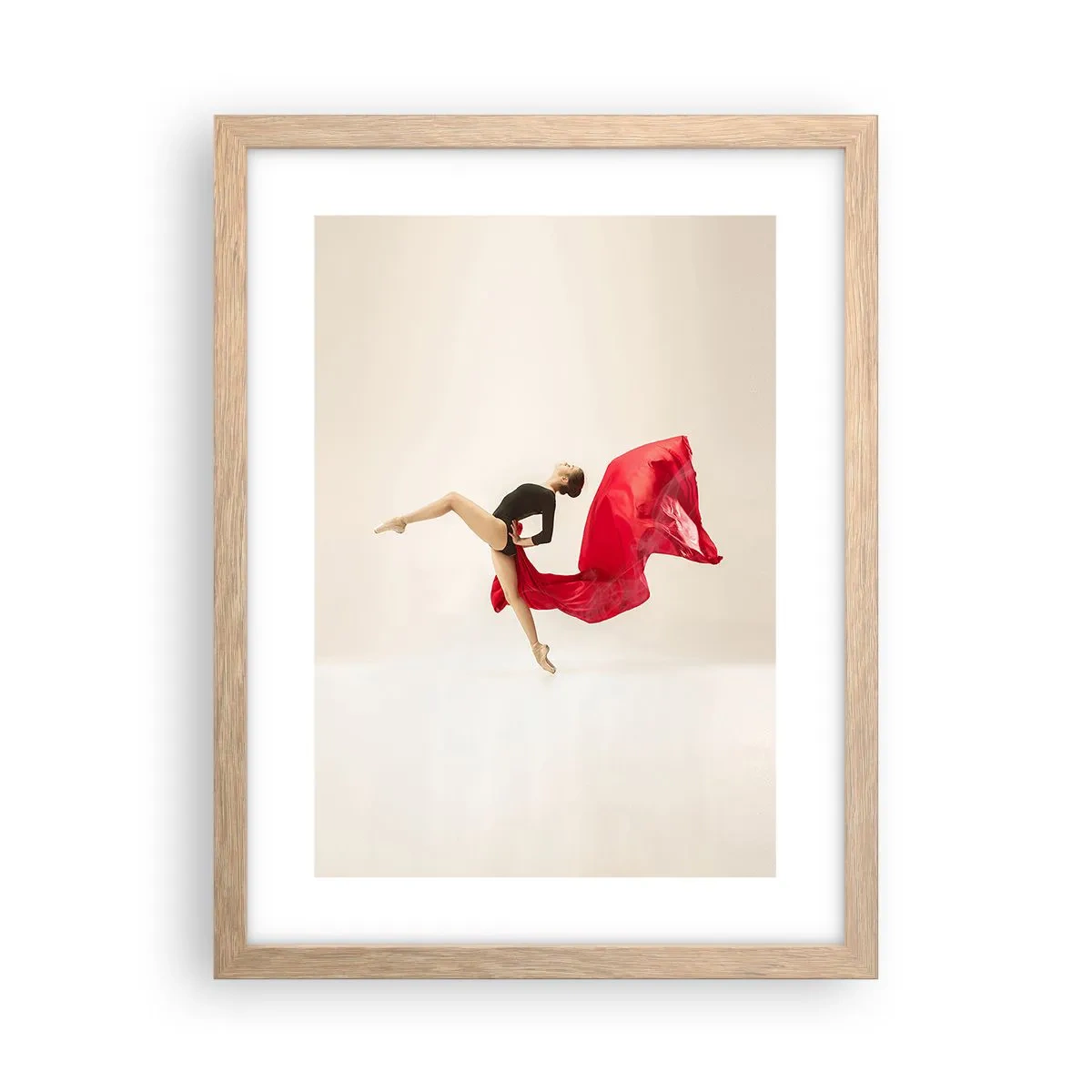 Plakat w ramie jasny dąb - Czerwone i czarne - 30x40 cm