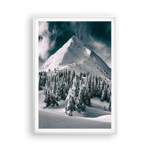 Plakat w białej ramie - Kraina śniegu i lodu - 70x100 cm