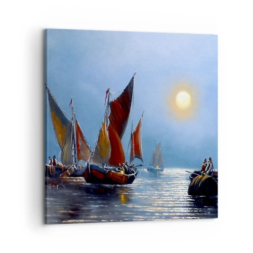 Obraz na płótnie - Nocny połów - 60x60 cm