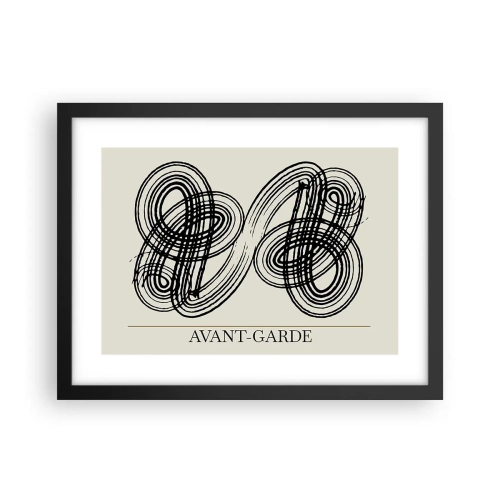 Plakat w czarnej ramie - Wyszło spontanicznie - 40x30 cm