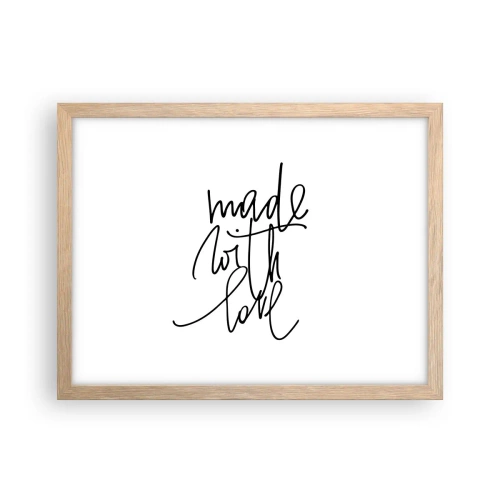 Plakat w ramie jasny dąb - Najlepsza marka - 40x30 cm