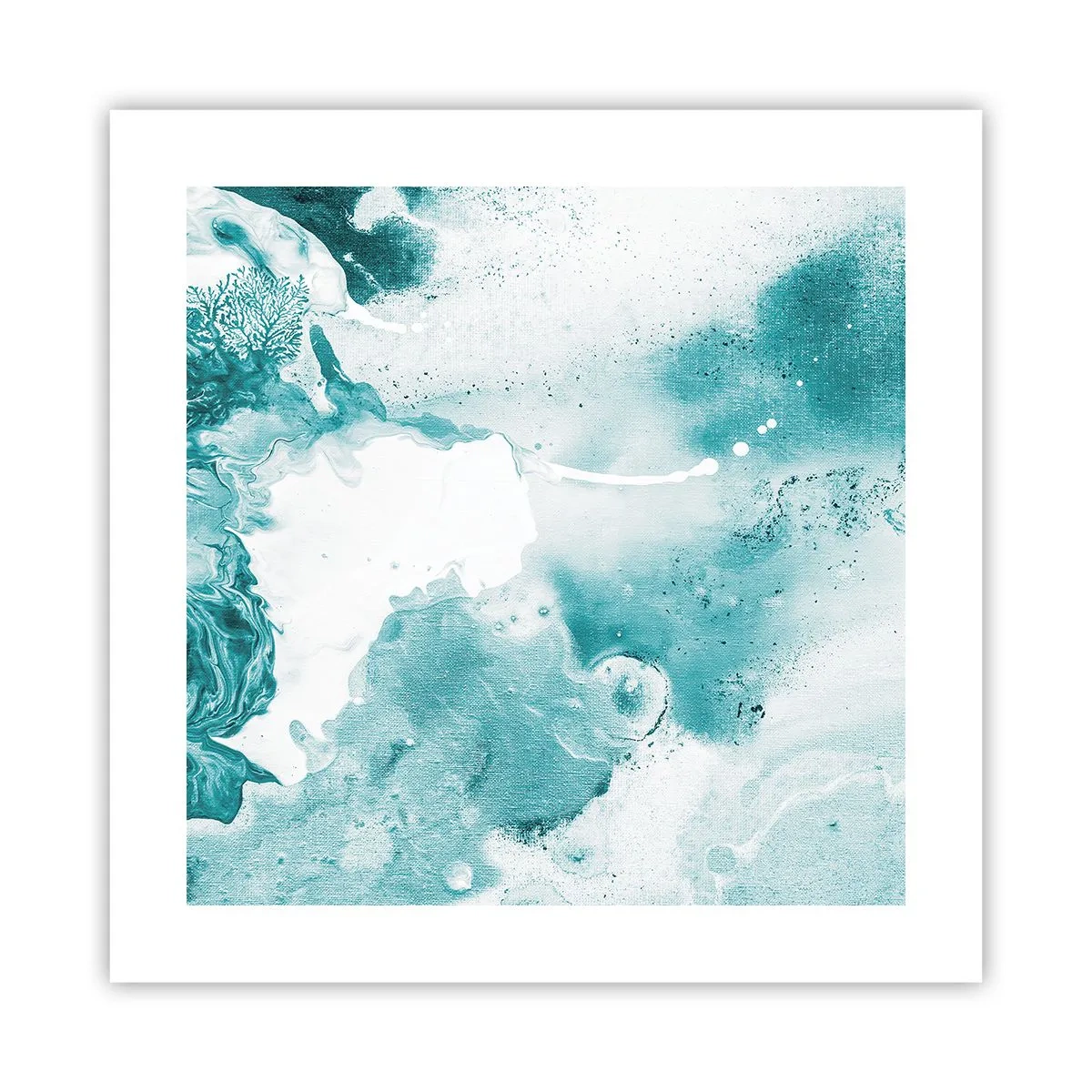 Plakat - Rozlewiska błękitu - 40x40 cm